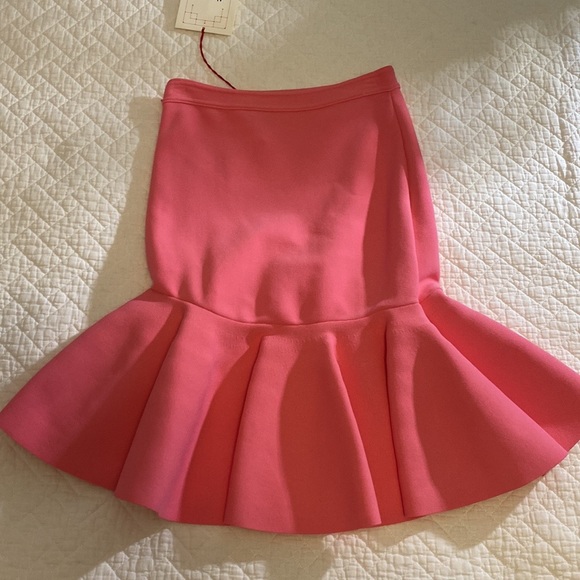 Alexander McQueen asymmetric peplum flutter hem Barbie pink skirt small - Picture 9 of 13